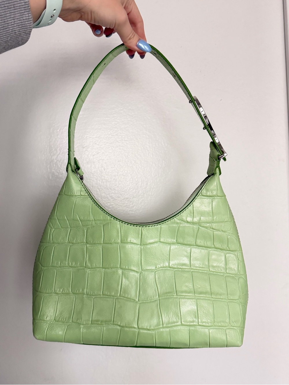 Staud Embossed Leather Shoulder Bag